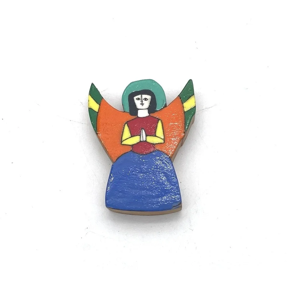 VTG Handmade Wooden Nativity Scene 11 Piece El Salvador Collectible Toy/Figurine